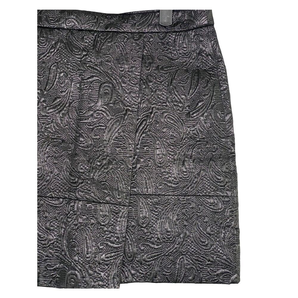 NWT J Crew Matelassé Origami Textured Metallic Lined Mini Skirt Zip Up 4 Grey - Picture 2 of 15